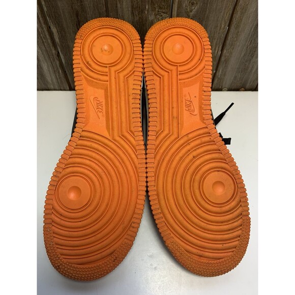 NIKE AIR FORCE 1 07 PREMIUM "HALLOWEEN 2021" BLACK-STARFISH SZ 9.5 [DC8891-001] - Picture 7 of 9